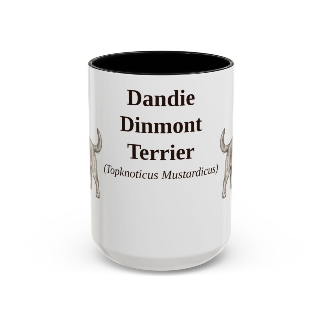 15oz Dandie Dinmont Terrier Latin Mug, Vintage Dog Coffee Mug, Dog Lover Gift