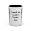 9382143390149629209_2048.jpeg 15oz American Hairless Terrier Dog Dad Mug, Vintage Sketch Coffee Mug, Dog Dad Gift