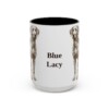15oz Blue Lacy Mug, Vintage Dog Portrait Coffee Mug, Dog Lover Gift