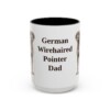 15oz German Wirehaired Pointer Dog Dad Mug, Vintage Sketch Coffee Mug, Dog Dad Gift