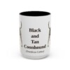 15oz Black and Tan Coonhound Latin Mug, Vintage Dog Coffee Mug, Dog Lover Gift