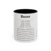 11oz Boxer Mug, Illustrated Dog Breed Facts Coffee Mug, Vintage Dog Keepsake Gift