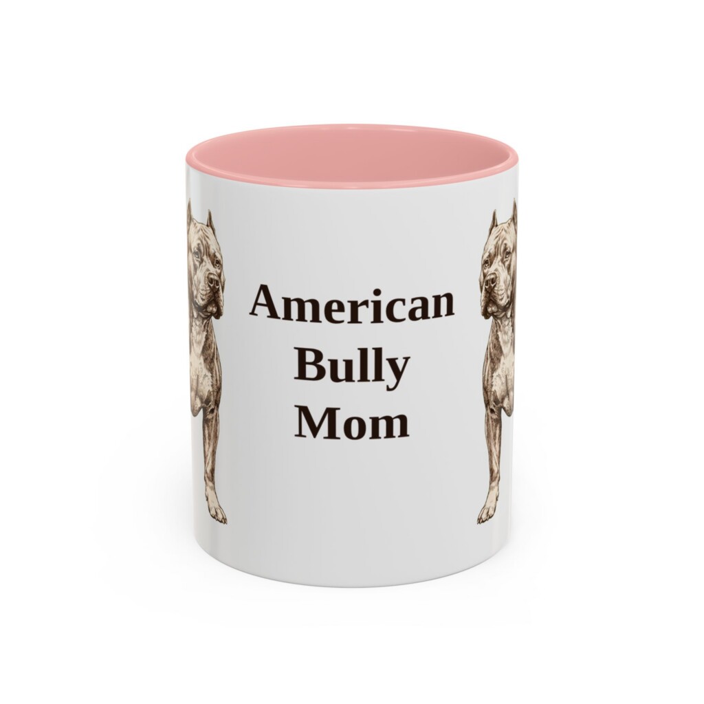 11oz American Bully Dog Mom Mug, Vintage Sketch Coffee Mug, Dog Mom Gift