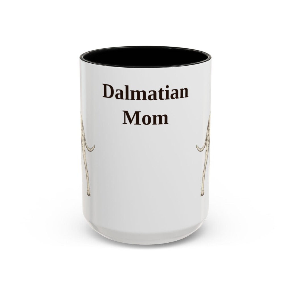 15oz Dalmatian Dog Mom Mug, Vintage Sketch Coffee Mug, Dog Mom Gift