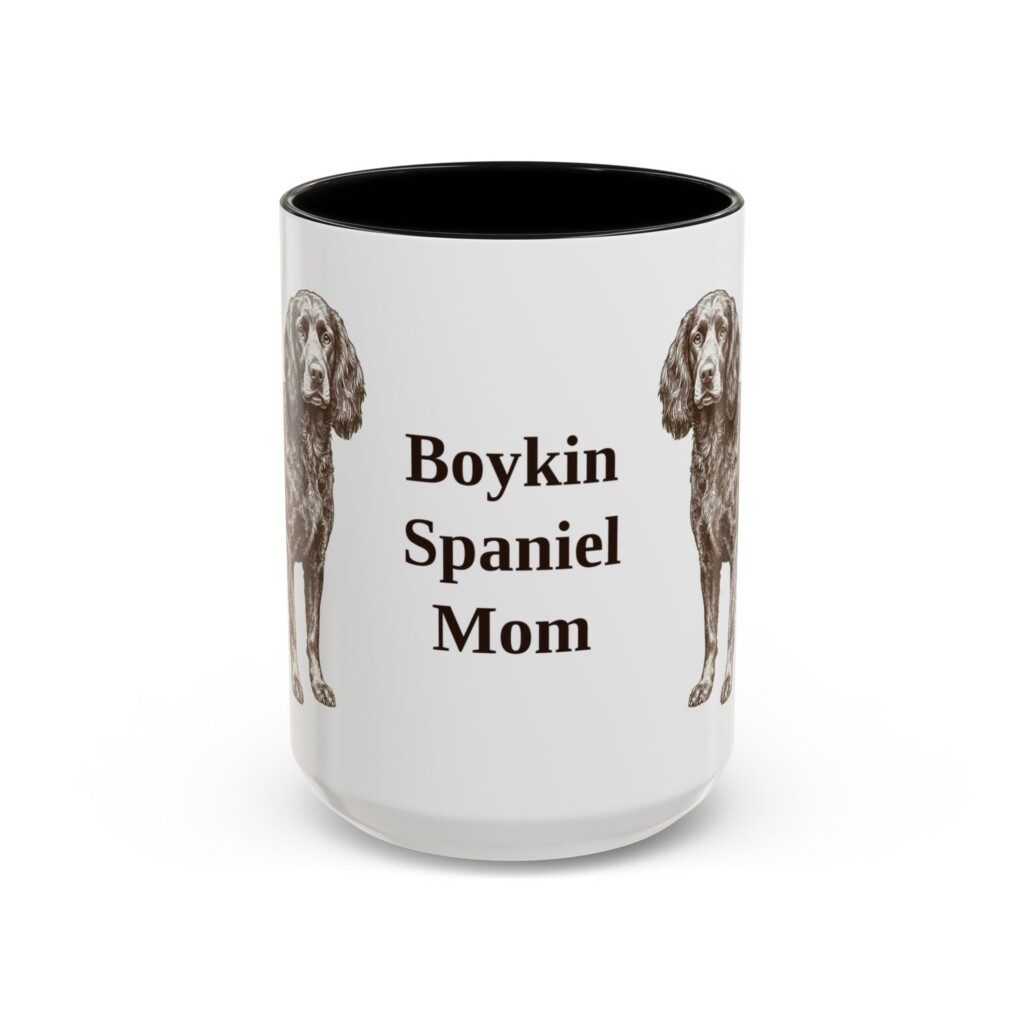 15oz Boykin Spaniel Dog Mom Mug, Vintage Sketch Coffee Mug, Dog Mom Gift