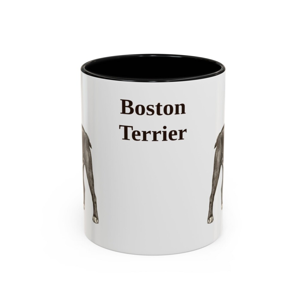 11oz Boston Terrier Mug, Vintage Dog Portrait Coffee Mug, Dog Lover Gift