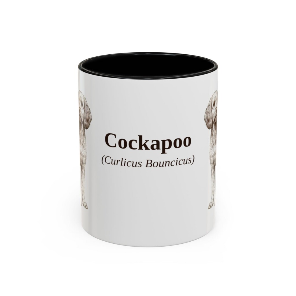 11oz Cockapoo Latin Mug, Vintage Dog Coffee Mug, Dog Lover Gift