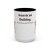 15oz American Bulldog Latin Mug, Vintage Dog Coffee Mug, Dog Lover Gift