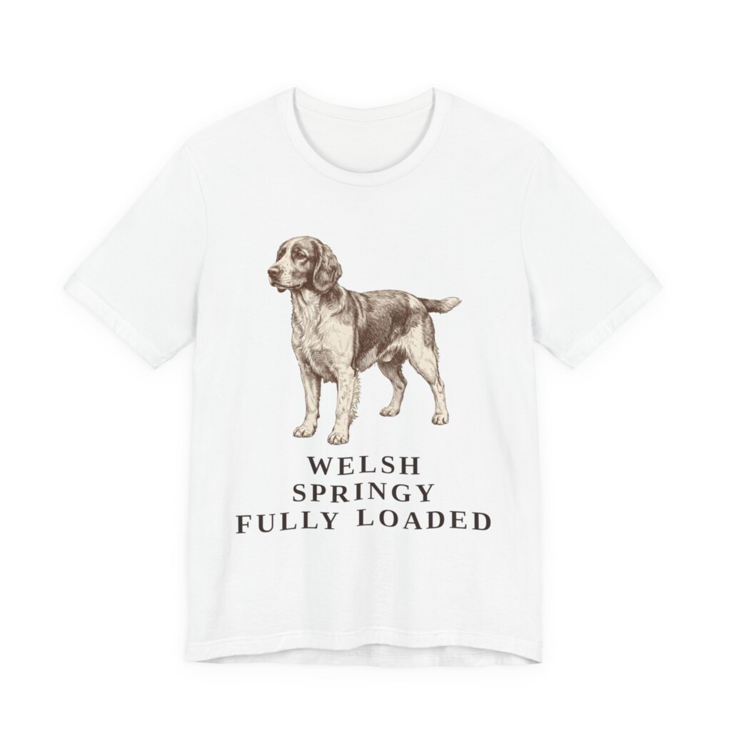 9776421995142171937_2048.jpeg Welsh Springer Spaniel Humor Shirt, Vintage Dog Sketch Tee, Dog Humor Gift