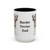 15oz Border Terrier Dog Dad Mug, Vintage Sketch Coffee Mug, Dog Dad Gift