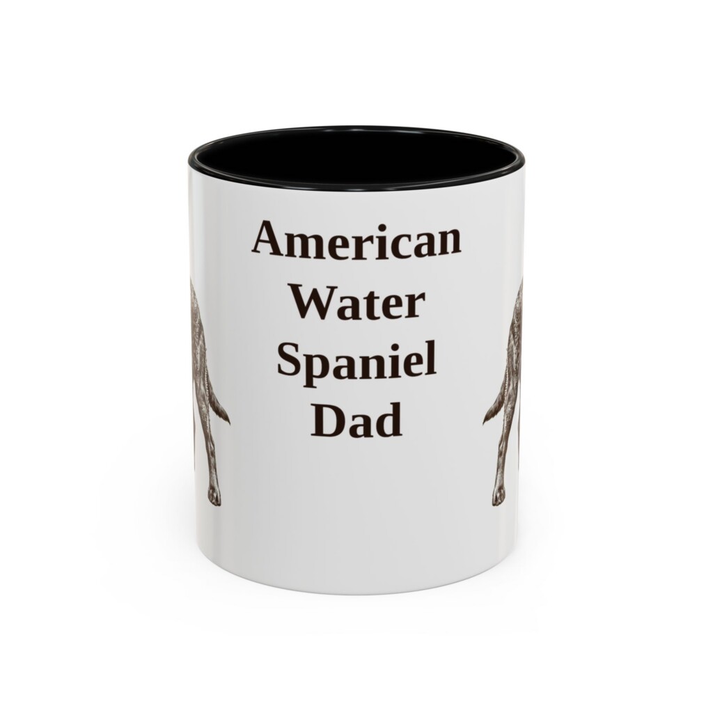 11oz American Water Spaniel Dog Dad Mug, Vintage Sketch Coffee Mug, Dog Dad Gift
