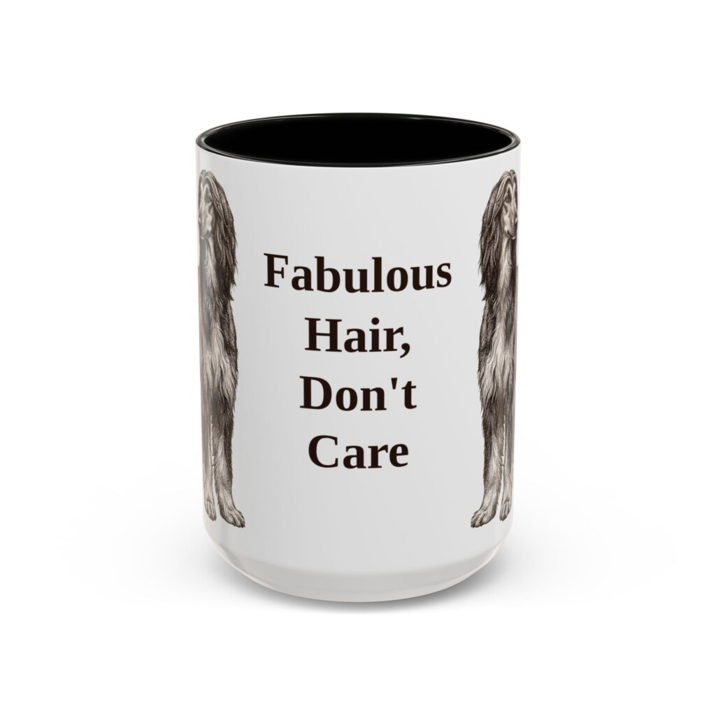 15oz Funny Afghan Hound Mug, Vintage Dog Coffee Mug, Dog Lover Gift