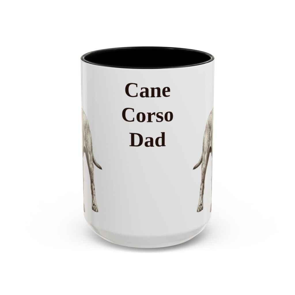 15oz Cane Corso Dog Dad Mug, Vintage Sketch Coffee Mug, Dog Dad Gift