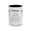 15oz Brittany Mug, Illustrated Dog Breed Facts Coffee Mug, Vintage Dog Keepsake Gift
