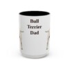 15oz Bull Terrier Dog Dad Mug, Vintage Sketch Coffee Mug, Dog Dad Gift