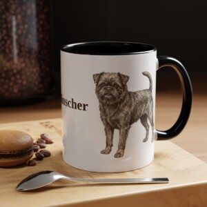 11oz Affenpinscher Mug, Vintage Dog Portrait Coffee Mug, Dog Lover Gift