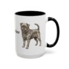 15oz Affenpinscher Mug, Vintage Dog Portrait Coffee Mug, Dog Lover Gift