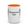 15oz Affenpinscher Dog Dad Mug, Vintage Sketch Coffee Mug, Dog Dad Gift