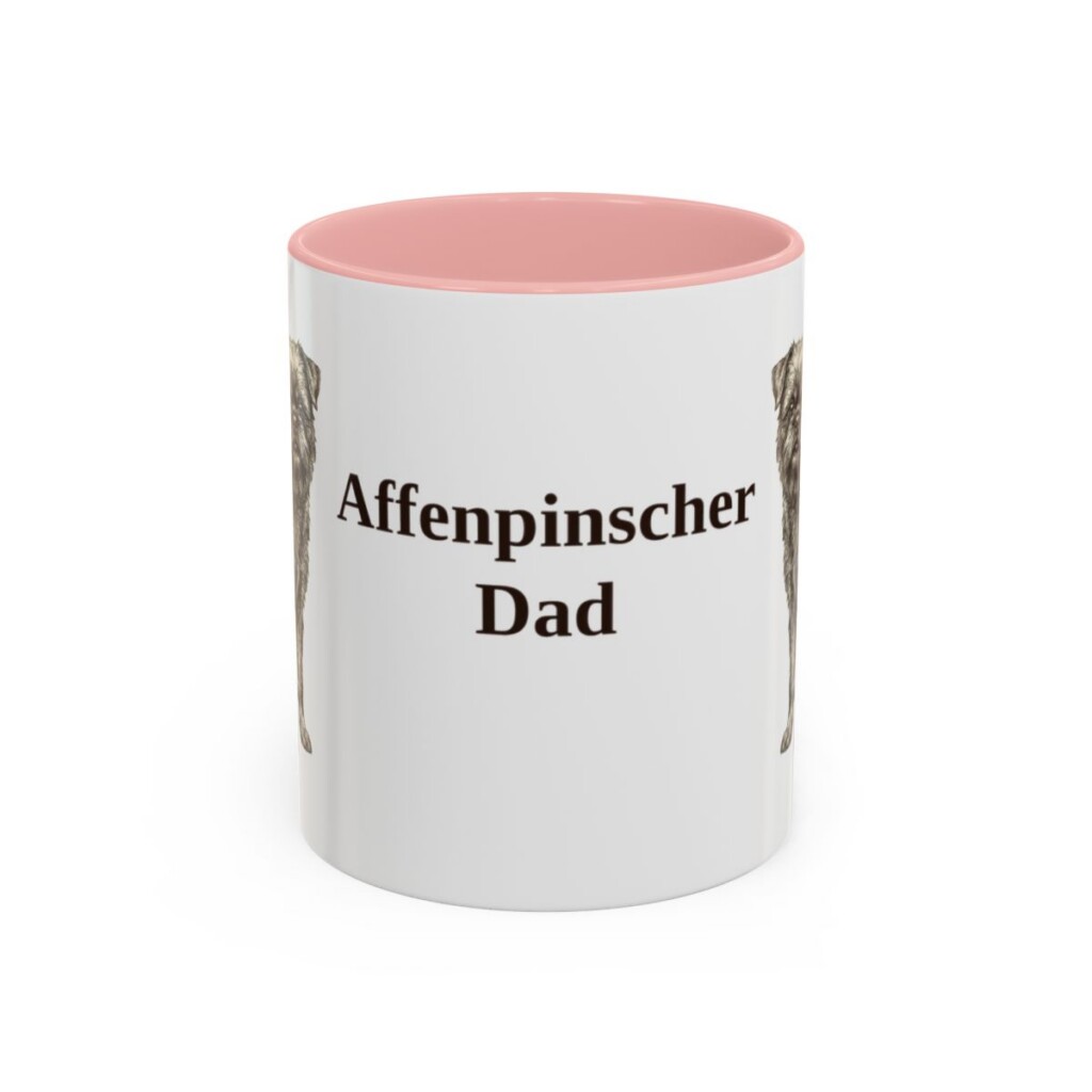 11oz Affenpinscher Dog Dad Mug, Vintage Sketch Coffee Mug, Dog Dad Gift