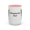 15oz Affenpinscher Dog Dad Mug, Vintage Sketch Coffee Mug, Dog Dad Gift