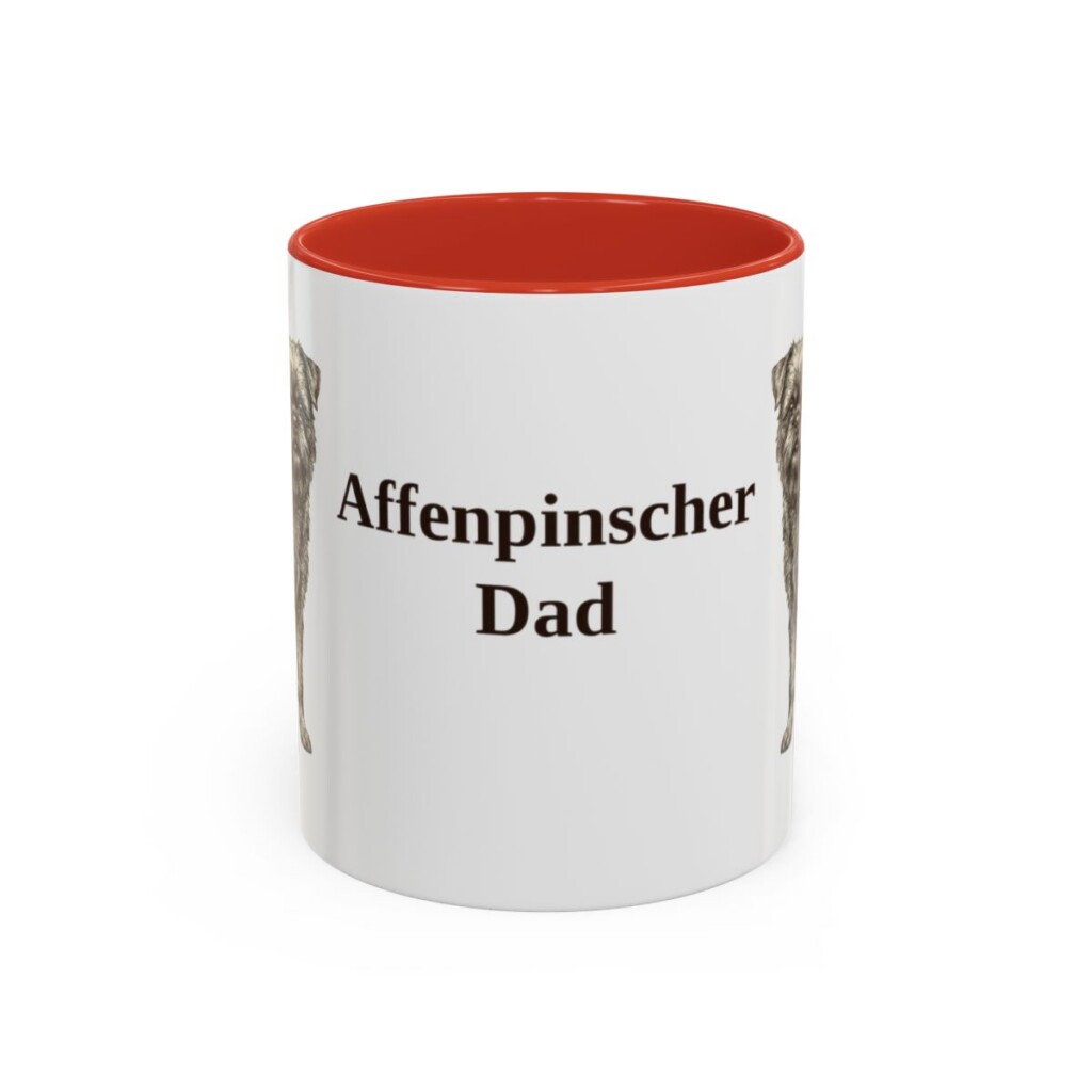11oz Affenpinscher Dog Dad Mug, Vintage Sketch Coffee Mug, Dog Dad Gift