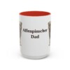 15oz Affenpinscher Dog Dad Mug, Vintage Sketch Coffee Mug, Dog Dad Gift