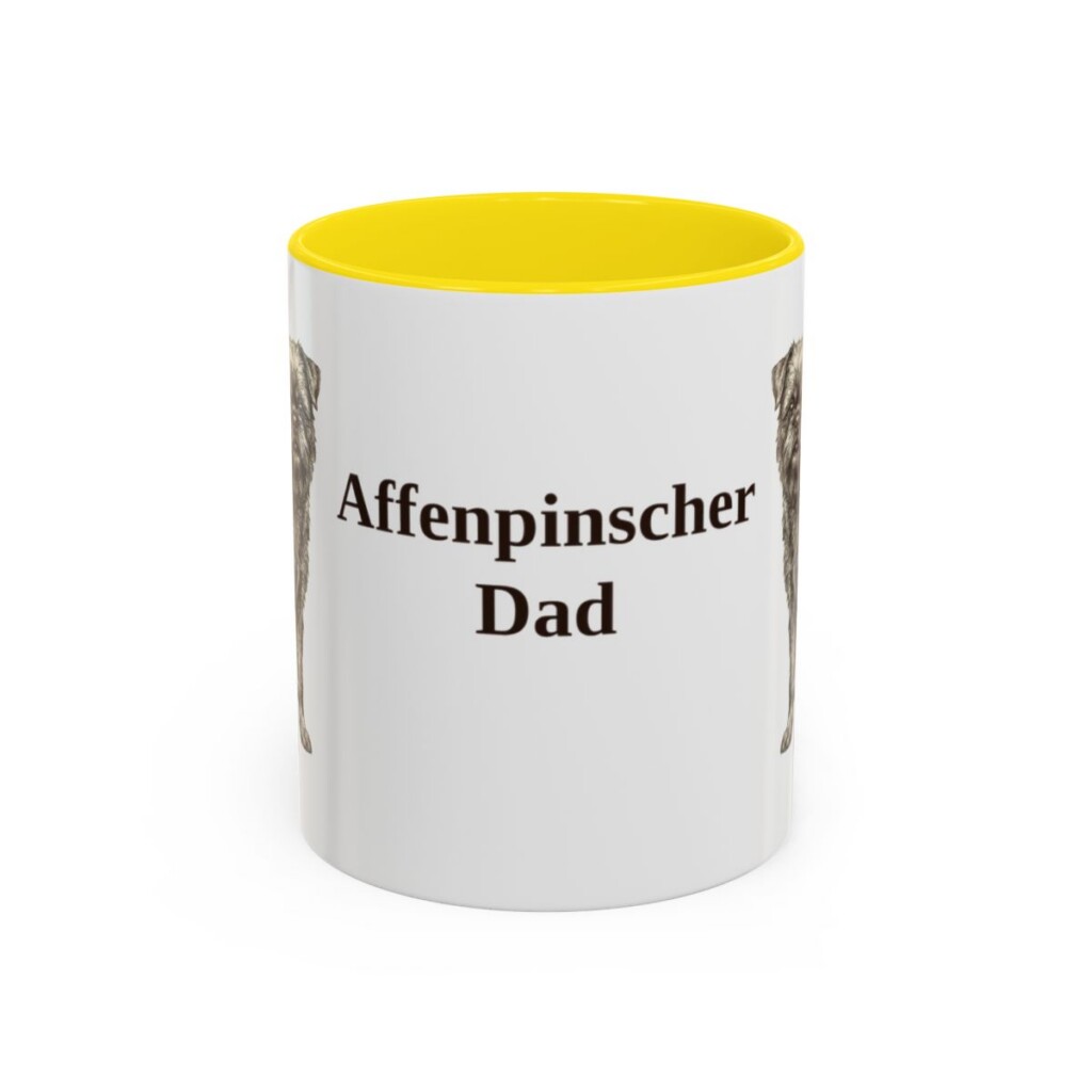 11oz Affenpinscher Dog Dad Mug, Vintage Sketch Coffee Mug, Dog Dad Gift