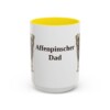15oz Affenpinscher Dog Dad Mug, Vintage Sketch Coffee Mug, Dog Dad Gift
