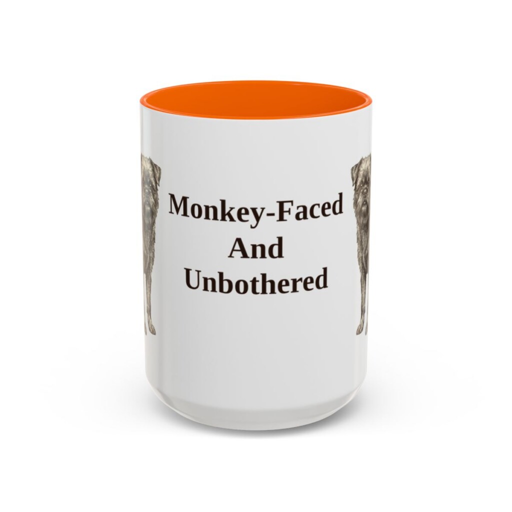 15oz Funny Affenpinscher Mug, Monkey-Faced And Unbothered, Vintage Dog Coffee Mug, Dog Lover Gift