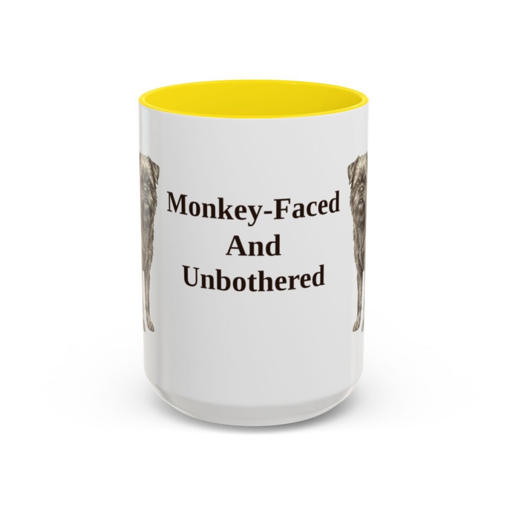 15oz Funny Affenpinscher Mug, Monkey-Faced And Unbothered, Vintage Dog Coffee Mug, Dog Lover Gift