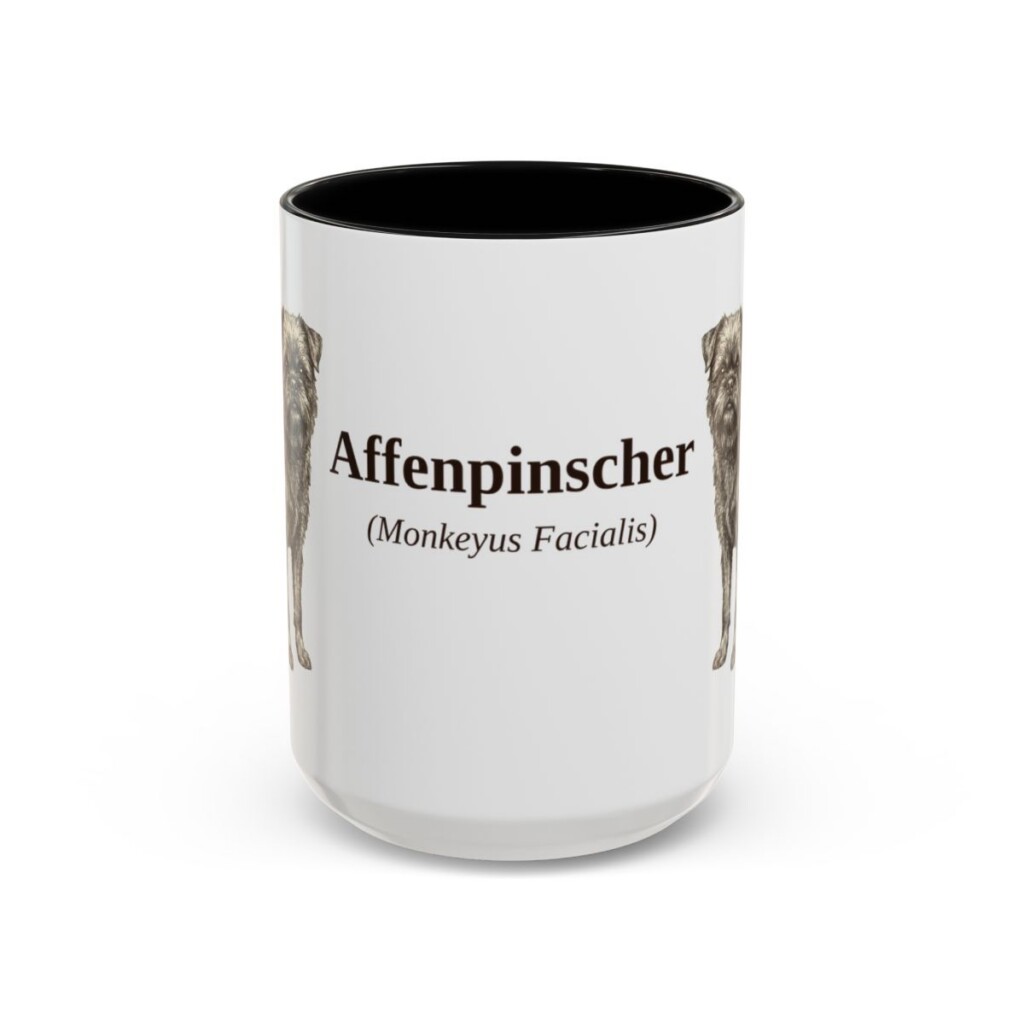 15oz Affenpinscher Latin Mug, Affenpinscher, Vintage Dog Coffee Mug, Dog Lover Gift