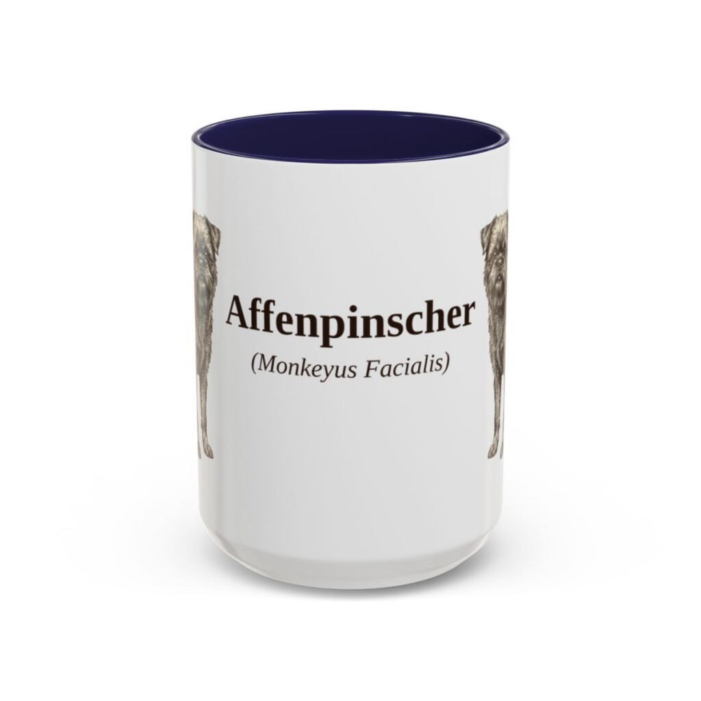 15oz Affenpinscher Latin Mug, Affenpinscher, Vintage Dog Coffee Mug, Dog Lover Gift