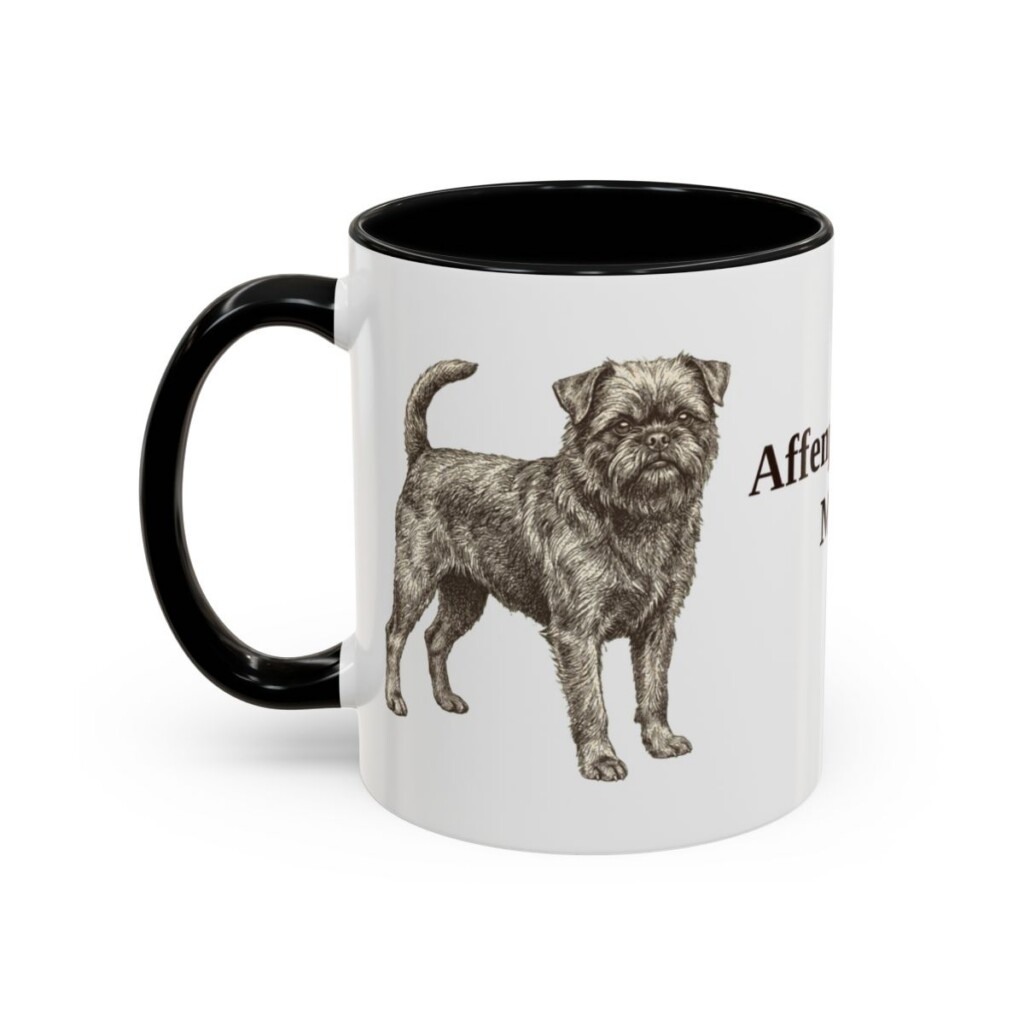 11oz Affenpinscher Dog Mom Mug, Vintage Sketch Coffee Mug, Dog Mom Gift