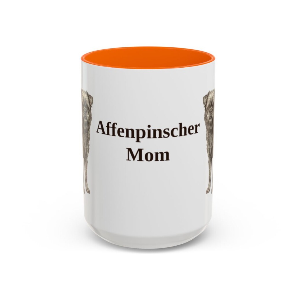 affenpinscher-mug-mom-orange-3 15oz Affenpinscher Dog Mom Mug, Vintage Sketch Coffee Mug, Dog Mom Gift
