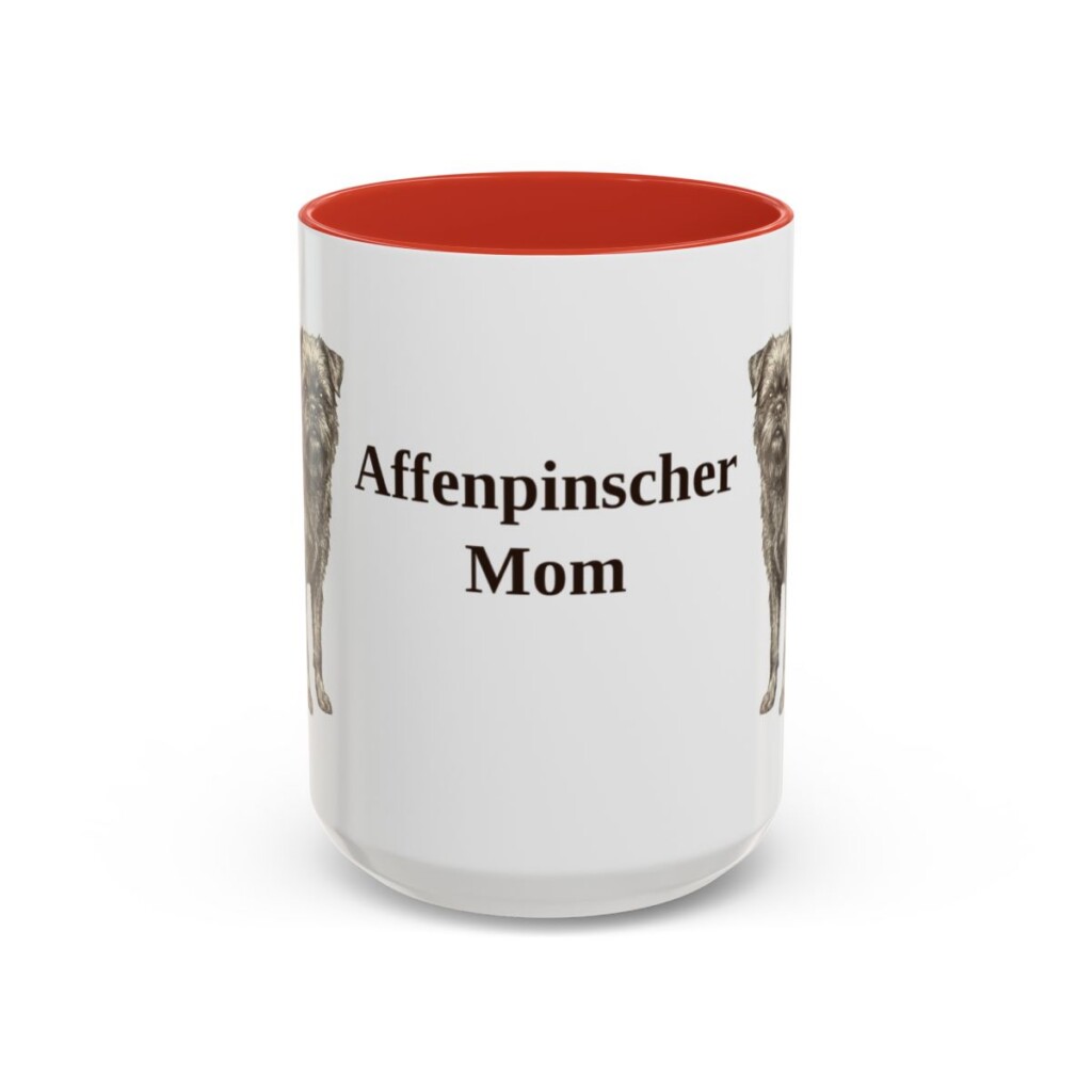 affenpinscher-mug-mom-red-3 15oz Affenpinscher Dog Mom Mug, Vintage Sketch Coffee Mug, Dog Mom Gift