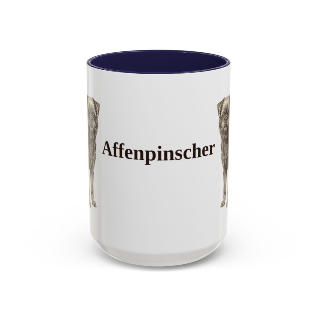 15oz Affenpinscher Mug, Vintage Dog Portrait Coffee Mug, Dog Lover Gift