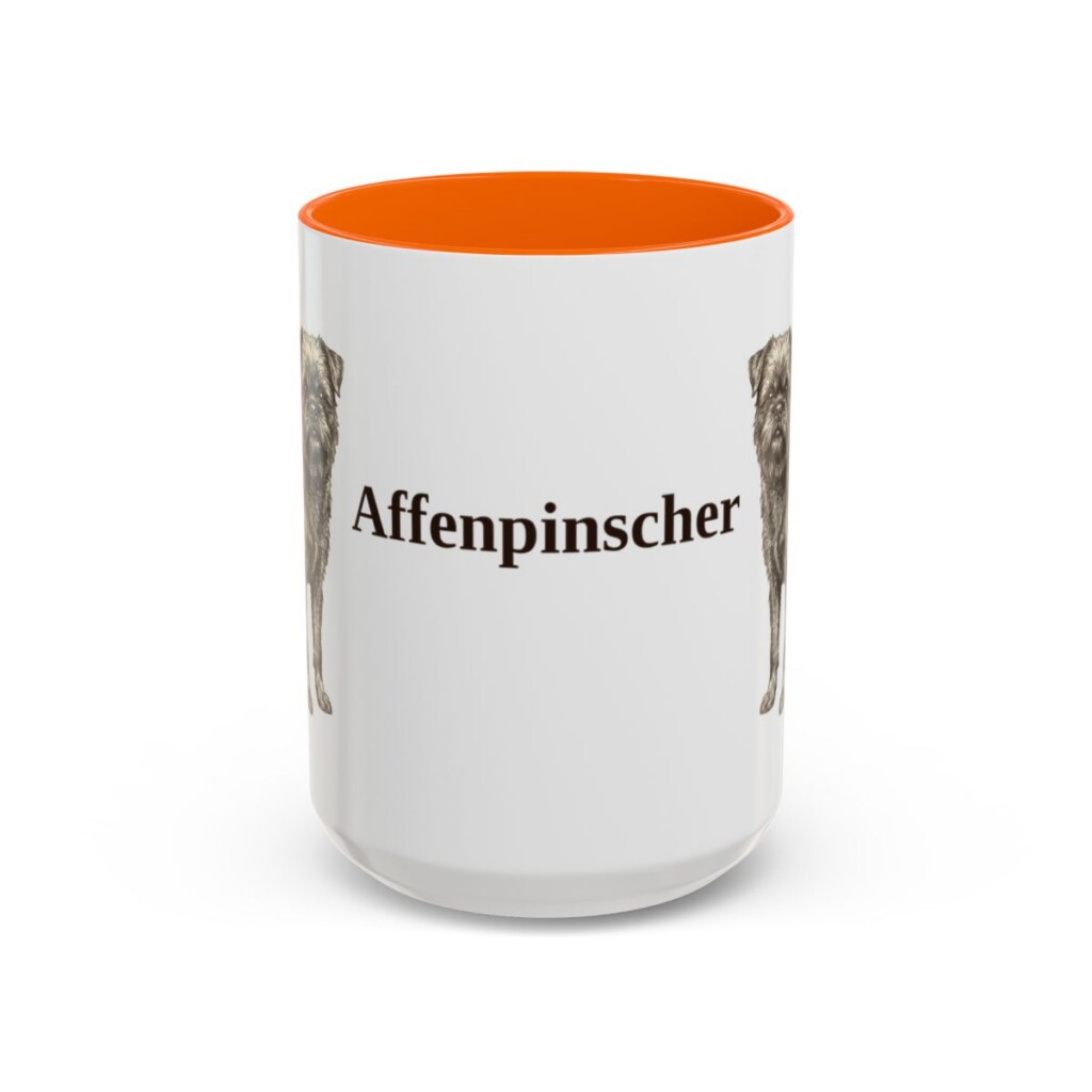 15oz Affenpinscher Mug, Vintage Dog Portrait Coffee Mug, Dog Lover Gift