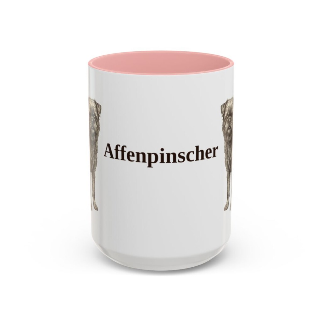 15oz Affenpinscher Mug, Vintage Dog Portrait Coffee Mug, Dog Lover Gift