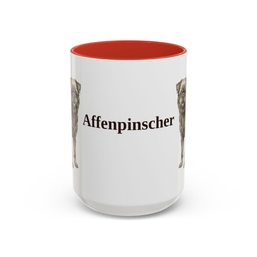 15oz Affenpinscher Mug, Vintage Dog Portrait Coffee Mug, Dog Lover Gift