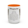affenpinscher-mug-writeup-orange-1 15oz Affenpinscher Mug, Illustrated Dog Breed Facts Coffee Mug, Vintage Dog Keepsake Gift