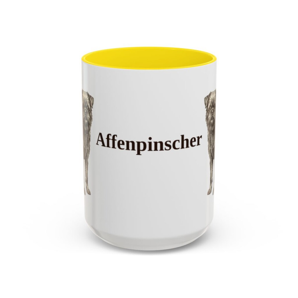 15oz Affenpinscher Mug, Vintage Dog Portrait Coffee Mug, Dog Lover Gift