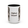 15oz Afghan Hound Mug, Vintage Dog Portrait Coffee Mug, Dog Lover Gift