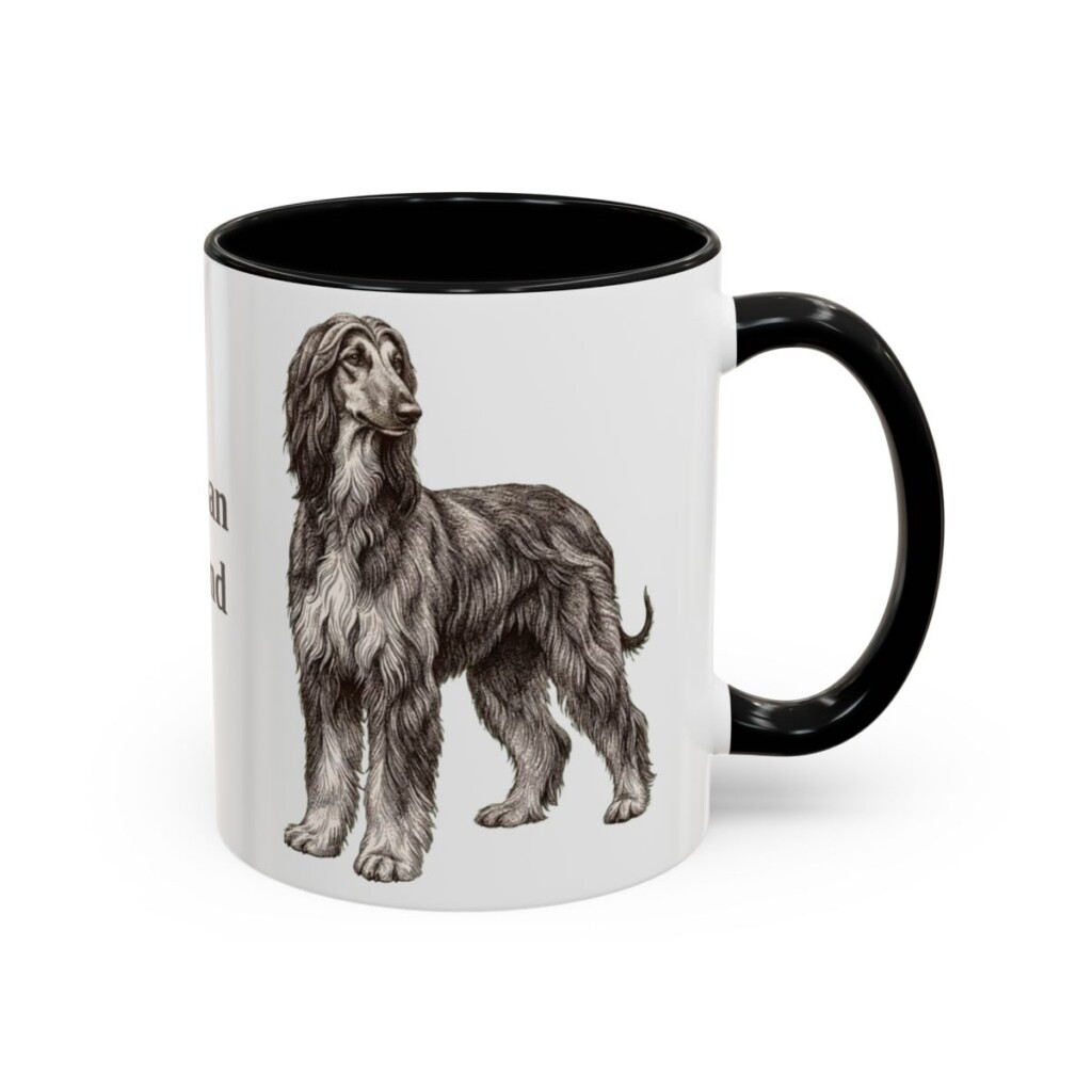 11oz Afghan Hound Mug, Vintage Dog Portrait Coffee Mug, Dog Lover Gift