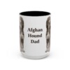 15oz Afghan Hound Dog Dad Mug, Vintage Sketch Coffee Mug, Dog Dad Gift
