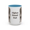 15oz Afghan Hound Dog Dad Mug, Vintage Sketch Coffee Mug, Dog Dad Gift