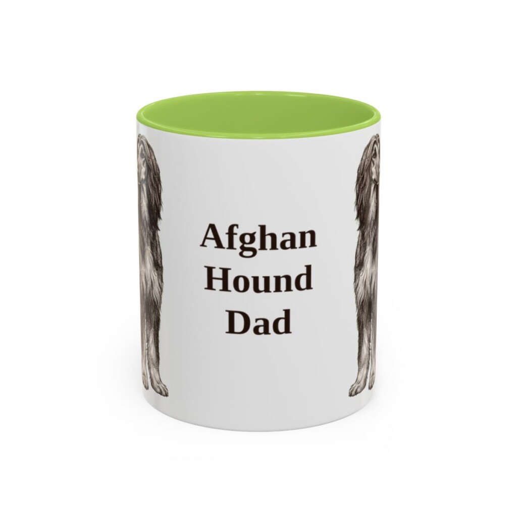 11oz Afghan Hound Dog Dad Mug, Vintage Sketch Coffee Mug, Dog Dad Gift