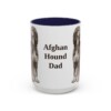 15oz Afghan Hound Dog Dad Mug, Vintage Sketch Coffee Mug, Dog Dad Gift