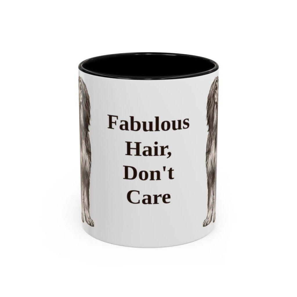 11oz Funny Afghan Hound Mug, Fabulous Hair, Don't Care, Vintage Dog Coffee Mug, Dog Lover Gift