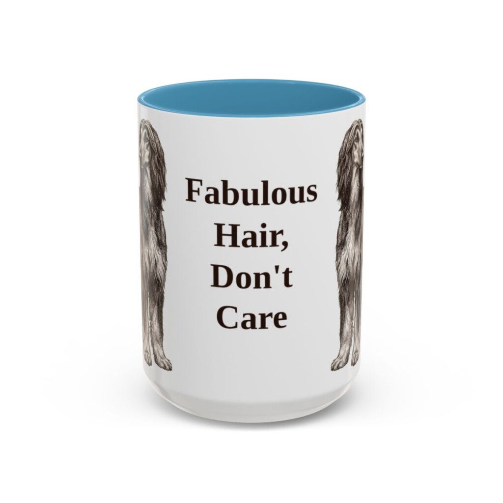 15oz Funny Afghan Hound Mug, Fabulous Hair, Don't Care, Vintage Dog Coffee Mug, Dog Lover Gift