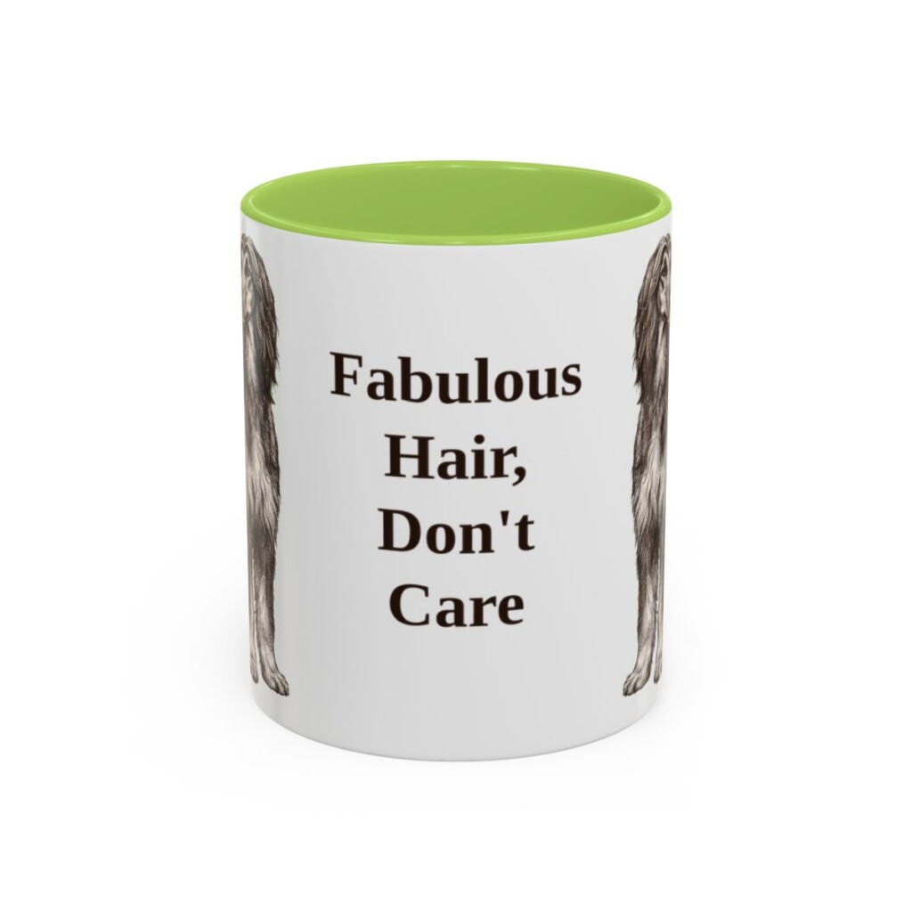 11oz Funny Afghan Hound Mug, Fabulous Hair, Don't Care, Vintage Dog Coffee Mug, Dog Lover Gift